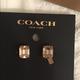 Coach Jewelry | Coach Emerald Cut Earrings Nwt | Color: Pink | Size: Os