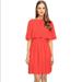 Kate Spade Dresses | Kate Spade Pleated Cape Midi Dress. Size 00. | Color: Red | Size: 00