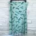 Lularoe Skirts | Lularoe Azure Skirt W/ Foxes | Color: Blue | Size: 2x