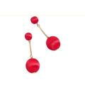 J. Crew Jewelry | J.Crew Ball Drop Earring | Color: Gold/Red | Size: 2” Drop