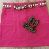 Lilly Pulitzer Bottoms | Lilly Pulitzer Corduroy Jean Skirt/Hot Pink. | Color: Green/Pink | Size: 16 (Girl)