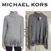 Michael Kors Sweaters | Michael Kors Gray Fringe Turtleneck Sweater Size Xl | Color: Gray | Size: Xl