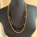 J. Crew Jewelry | J.Crew Multi Strand Necklace | Color: Black/Gold | Size: 30" Length