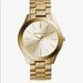 Michael Kors Accessories | Gold Michael Kors Slim Runway Watch | Color: Gold | Size: Os