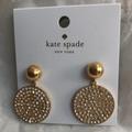 Kate Spade Jewelry | Nwt Kate Spade Pave Disc Drop Earrings | Color: Gold/Silver | Size: Os
