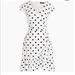 J. Crew Dresses | J.Crew Ruffle-Front Mini Dress Polka Dots (Sz 0) | Color: Black/White | Size: 0