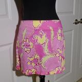 Lilly Pulitzer Skirts | Lilly Pulitzer Callie Skirt 2 Floral Short Skirt | Color: Green/Pink | Size: 2