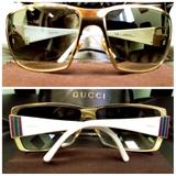 Gucci Accessories | Fabulous Vintage White Gold Gucci Sunglasses | Color: Gold/White | Size: Os