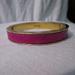 J. Crew Jewelry | J.Crew Gold Bangle With Pink Leather | Color: Gold/Pink | Size: Os