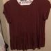 American Eagle Outfitters Tops | Peplum Style Shirt | Color: Red | Size: S