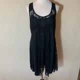 Free People Dresses | Free People Black Sheer Mesh Lace Dress Boho | Color: Black | Size: S