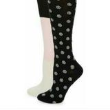 Kate Spade Accessories | Kate Spade Floral & Color Block Knee High Socks | Color: Black/Pink | Size: Os