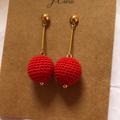 J. Crew Jewelry | Crochet Bead Drop Earrings Nwt | Color: Red | Size: Os