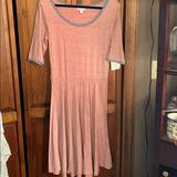 Lularoe Dresses | Lularoe Nicole Dress | Color: Blue/Pink | Size: L
