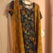 Lularoe Dresses | Lularoe Carly And Mustard Lace Joy | Color: Gold/Yellow | Size: Xs Carly Dress And Small Lace Joy