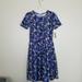 Lularoe Dresses | Lularoe Amelia Dress New With Tags Large | Color: Blue/Yellow | Size: L