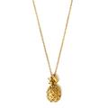 J. Crew Jewelry | J. Crew Gold And Crystal Pineapple Pendant Necklace 30" | Color: Gold/White | Size: Os