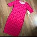 Lularoe Dresses | Lularoe Julia Pink Dress Sz Xs | Color: Pink/Red | Size: Xs