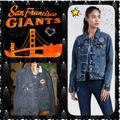 Levi's Jackets & Coats | Levi's Sf Giant's Patch Trucker Denim Jacket | Color: Blue/Orange | Size: 2xl