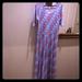 Lularoe Dresses | Floor Length Colorful Pattern Maxi Dress | Color: Blue/Purple | Size: L