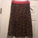 Lularoe Skirts | Lularoe Lola Skirt, Black With Aztec Print, Bnwt | Color: Black/Pink | Size: L