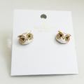 Kate Spade Jewelry | Kate Spade Reversible Pave Owl Stud Earrings | Color: Gold/White | Size: Os