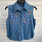 Disney Shirts & Tops | Disney Winnie The Pooh & Friends Jean Top | Color: Blue | Size: Mg