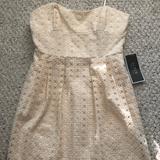 J. Crew Dresses | J. Crew Strapless Eyelet Dress | Color: Cream | Size: 12