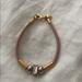 J. Crew Jewelry | Jcrew Leather Bracelet | Color: Gold/Pink | Size: Os