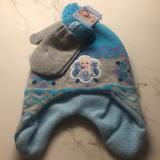 Disney Accessories | Disney Frozen Toddler Hat & Mitten Set Twins | Color: Blue | Size: Osbb