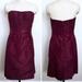 J. Crew Dresses | Nwot J. Crew 100% Silk Strapless Dress Wine Burgundy | Color: Purple/Red | Size: 6