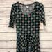 Lularoe Dresses | Lularoe Teal Orange Geometric Print Nicole Dress | Color: Black/Green | Size: S