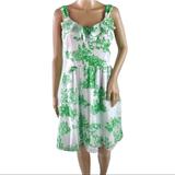 Lilly Pulitzer Dresses | Lilly Pulitzer Garden Party Print Dress | Color: Green/White | Size: 8