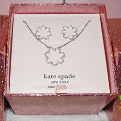 Kate Spade Jewelry | Kate Spade Scallop Necklace And Earrings Set | Color: Silver | Size: Os