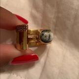J. Crew Jewelry | J.Crew Gold Ring W Marble Stone | Color: Gold | Size: 6