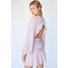 Free People Dresses | Free People Sweet Ruffle Pinstripe Lace Mini Dress | Color: Purple | Size: Various