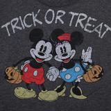 Disney Tops | Disney Mickey Minnie Halloween Pumpkin Shirt Xs | Color: Gray | Size: Xs