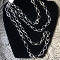 Nine West Jewelry | Long Silver Link Necklace *New* | Color: Silver | Size: Os