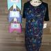 Lularoe Dresses | Lularoe Nwt L Julia Dress | Color: Black/Blue | Size: L