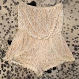 Free People Dresses | Free People White Lace Romper | Color: Cream/White | Size: L
