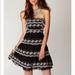 Free People Dresses | Free People Black Strapless Tiered Lace Dress | Color: Black/Cream | Size: 0