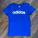 Adidas Shirts & Tops | Girls Adidas V-Neck Size Xs (7/8) Blue Silver | Color: Blue/Silver | Size: Xs (7/8)