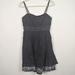 Free People Dresses | Free People Floral Empire Waist Dress Size 10 | Color: Black/Gray | Size: 10