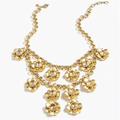 J. Crew Jewelry | Hp-Gold Flower W/Crystal Statement Necklace | Color: Gold | Size: Os