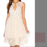 Free People Dresses | Free People Don’t You Dare Dress In Neutral-Cream | Color: Cream/Gold | Size: Xs