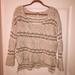 Free People Sweaters | Free People Striped Sweater. So Cute! | Color: Cream/White | Size: S