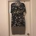 Lularoe Dresses | Lularoe Julia - Black Cream Floral Stripe - Medium | Color: Black/Cream | Size: M