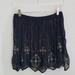 Free People Skirts | Free People Beaded Mini Skirt - Size Small | Color: Black/Gold | Size: S