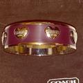 Coach Jewelry | Coach Enamel Heart Studded Bracket Gold/Purple | Color: Purple | Size: Os