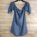 Madewell Dresses | Madewell Chambray Blue Off Shoulder Dress | Color: Blue | Size: Xxs